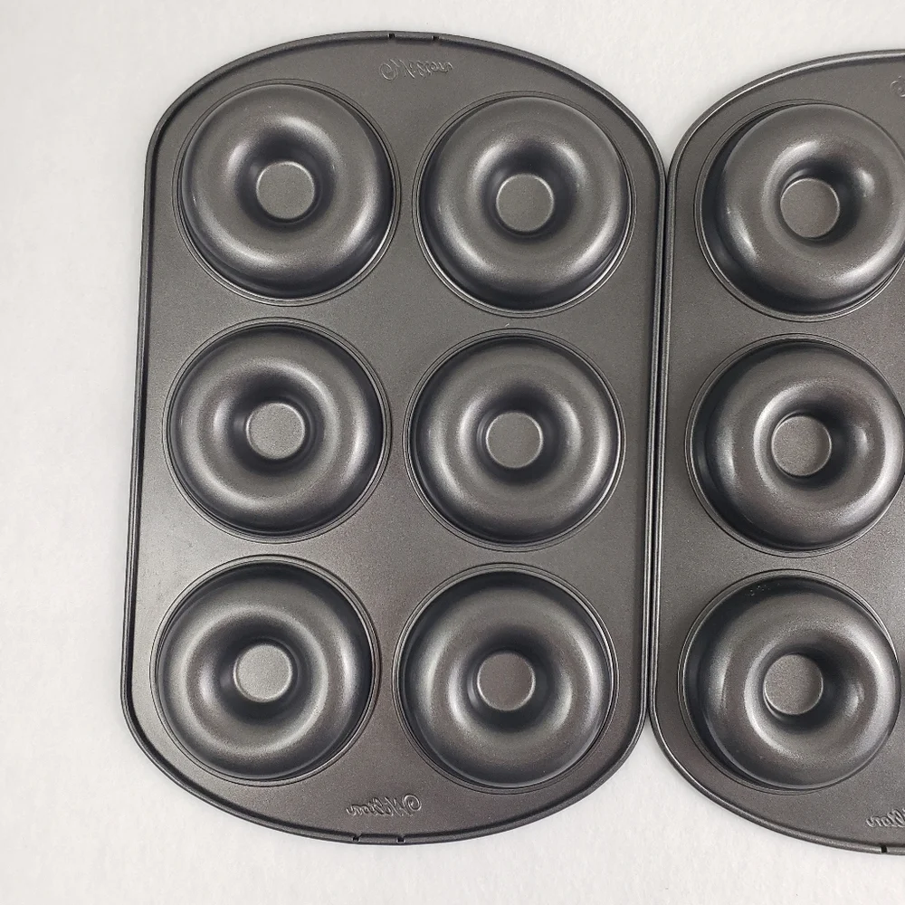 Lot of Three Wilton 6 Well Non Stick Donut Pans